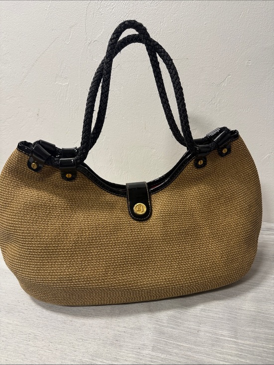 Eric Javits Handbags - Eric Javits Woven Straw Tote with Black Trim - Casual Women’s Handbag